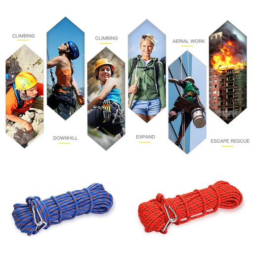 XINDA XD-S9804 20m Outdoor Static Rock Climbing Rope Emergency Escape Rope for Camping Rescue - Blue - 2