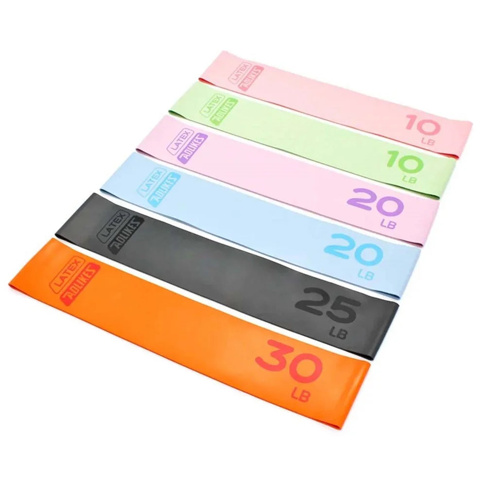 AOLIKES 3619 6Pcs / Set Strength Training Resistance Bands Latex Workout Band Loops Stretch Exercise Bands - 1