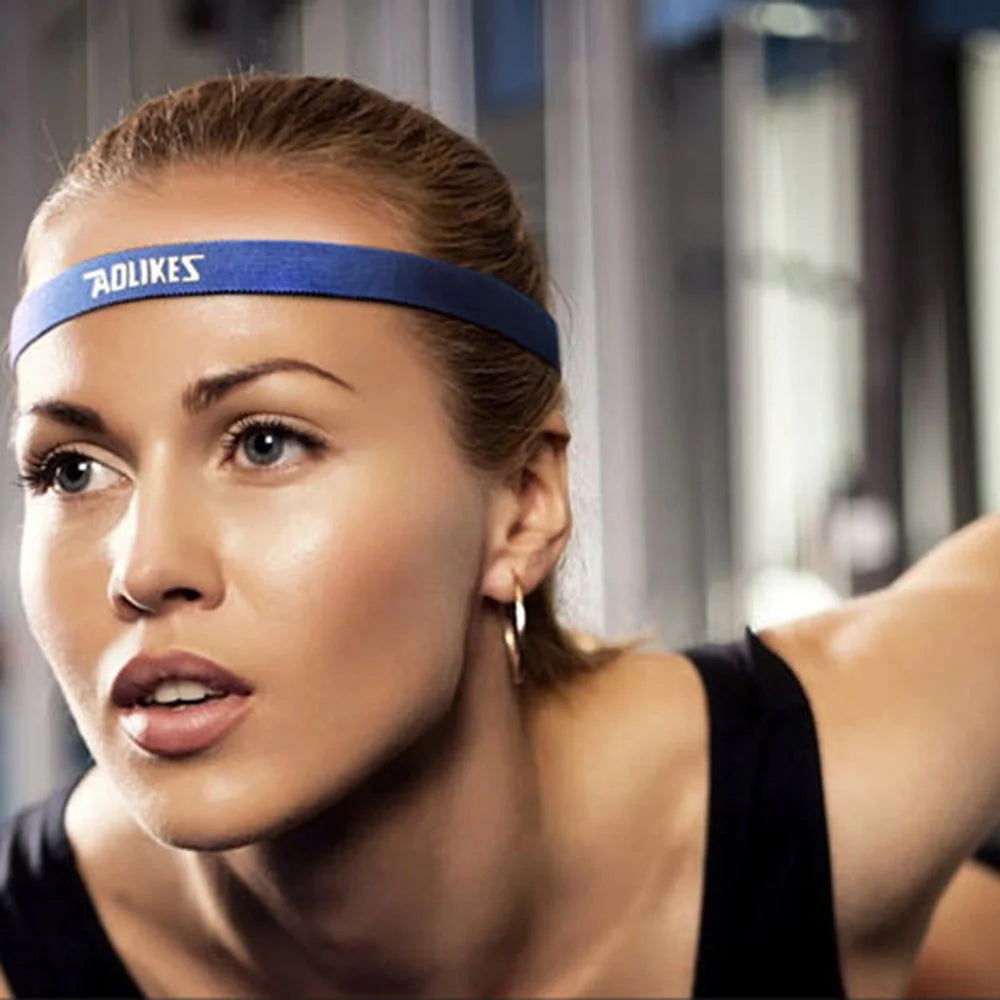 AOLIKES A-2101 Man/Women Non-Slip Elastic Sport Headbands Workout Hair Headbands Athletic Sweatbands - Fluorescent Green - 6