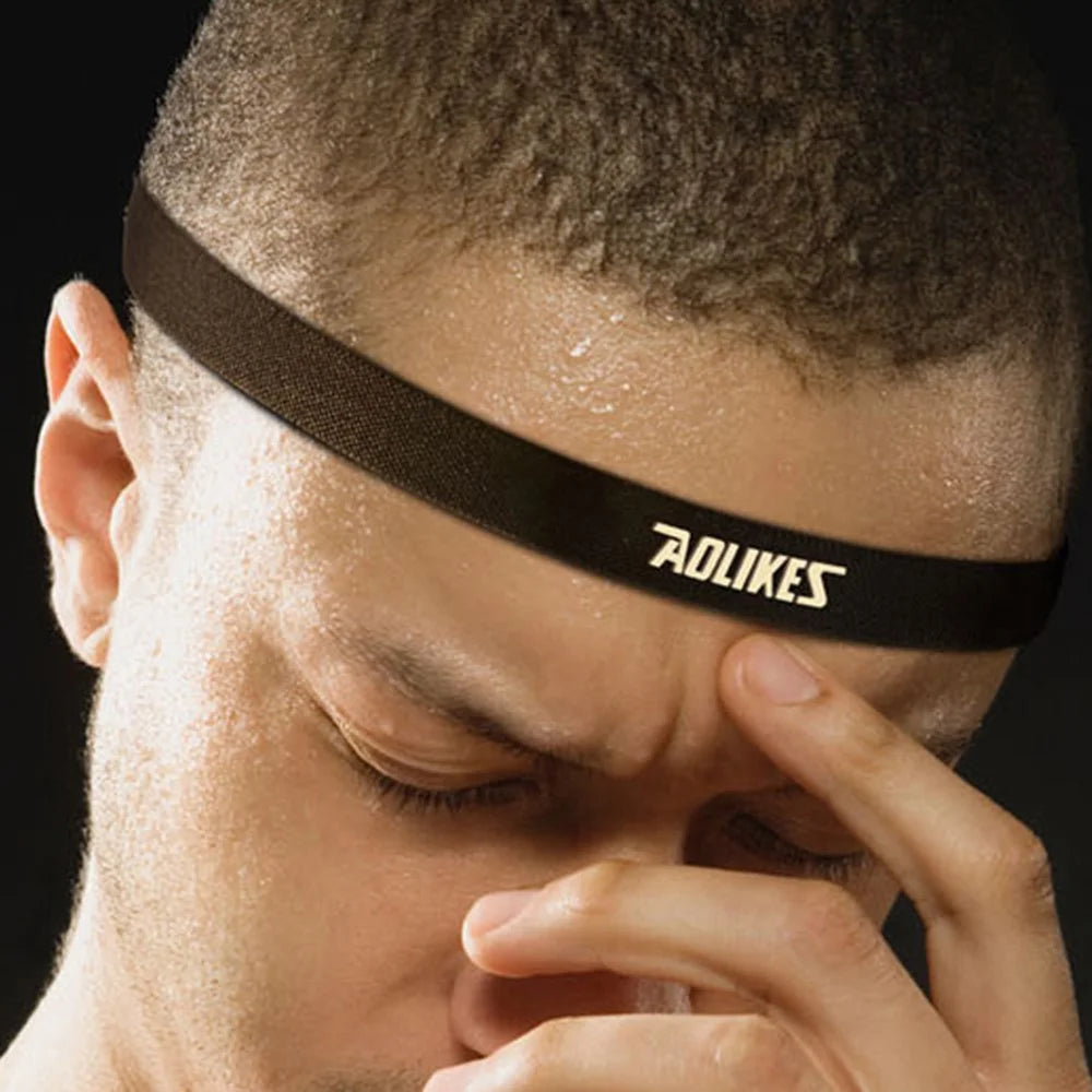AOLIKES A-2101 Man/Women Non-Slip Elastic Sport Headbands Workout Hair Headbands Athletic Sweatbands - Fluorescent Green - 7