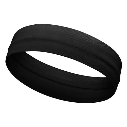 AOLIKES TD-2110 Non-Slip Heat-Dissipated Elastic Outdoor Sport Headbands Indoor Workouts Hair Headbands Sweatbands - Black - 1