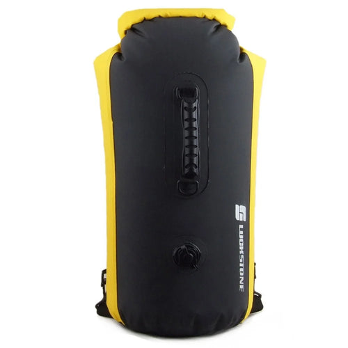 LUCKSTONE FSD3003003 60L Waterproof Dry Bag with Air Spout Dry Wet Separation Outdoor Swimming Storage Foldable Bag - Yellow/Black - 1
