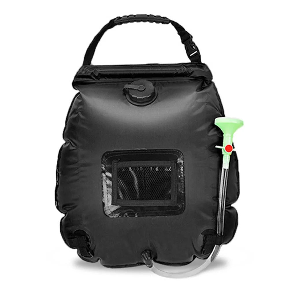 AOTU AT6628 20L Portable Shower Bag Solar Heating Shower Bag for Outdoor Camping Hiking - Black - 1