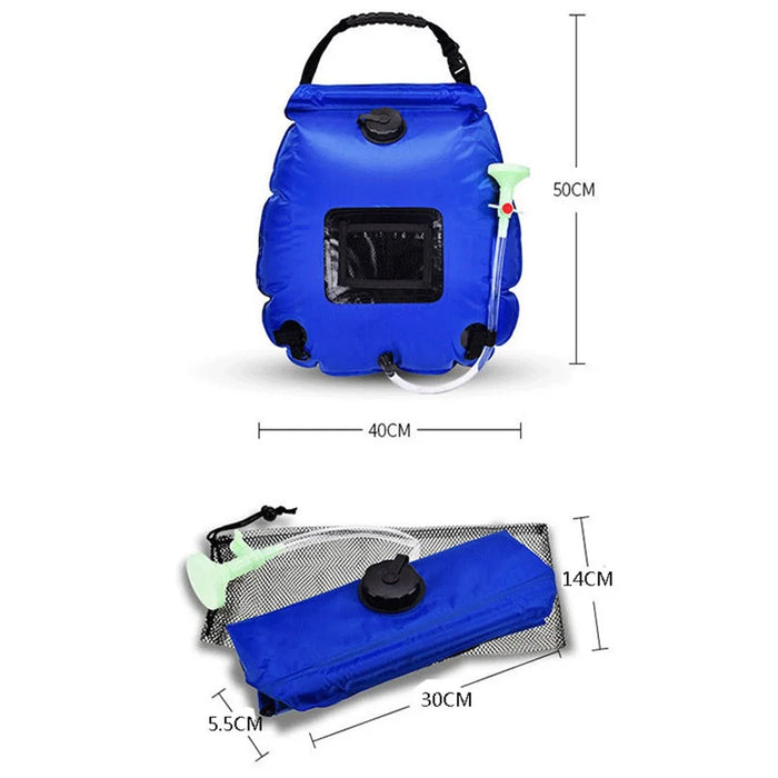 AOTU AT6628 20L Portable Shower Bag Solar Heating Shower Bag for Outdoor Camping Hiking - Black - 7
