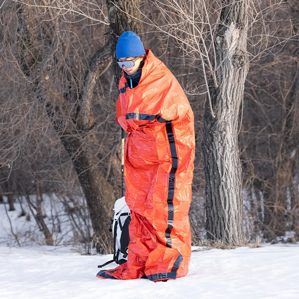 LUCKSTONE Outdoor Thermal Aluminum Film Emergency Survival Sleeping Bag with Storage Bag - 3