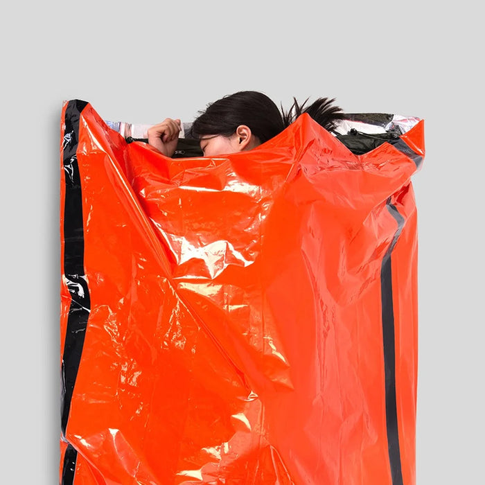 LUCKSTONE Outdoor Thermal Aluminum Film Emergency Survival Sleeping Bag with Storage Bag - 6