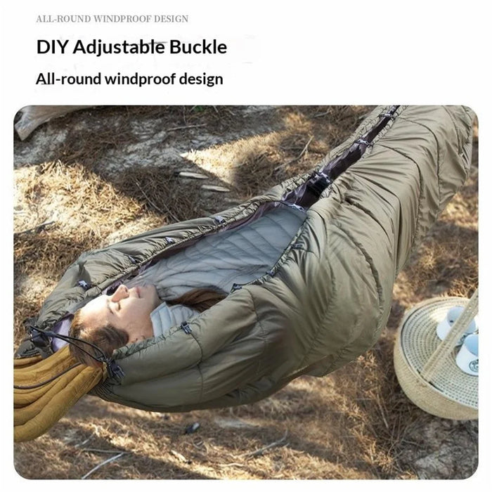 Outdoor Multifunctional Cloak Hammock Cover Winter Camping Sleeping Bag Windproof Thermal Insulation Thickened for Hiking / Backpacking - 3