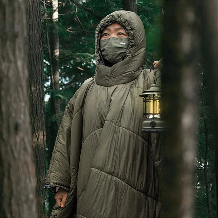 Outdoor Multifunctional Cloak Hammock Cover Winter Camping Sleeping Bag Windproof Thermal Insulation Thickened for Hiking / Backpacking - 6