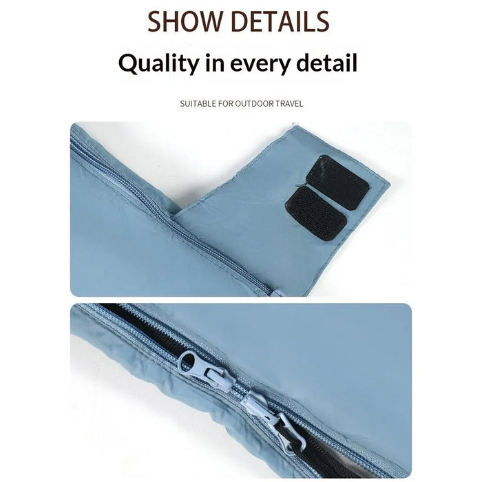 190 x 75cm Ultralight Adult Envelope Sleeping Bag for Outdoor Camping Travel Mountaineering - Blue - 5