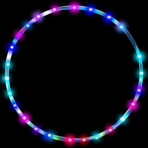90cm LED Fitness Hoop Colorful Light Up Detachable Waist Hoop for Sports Training - 1