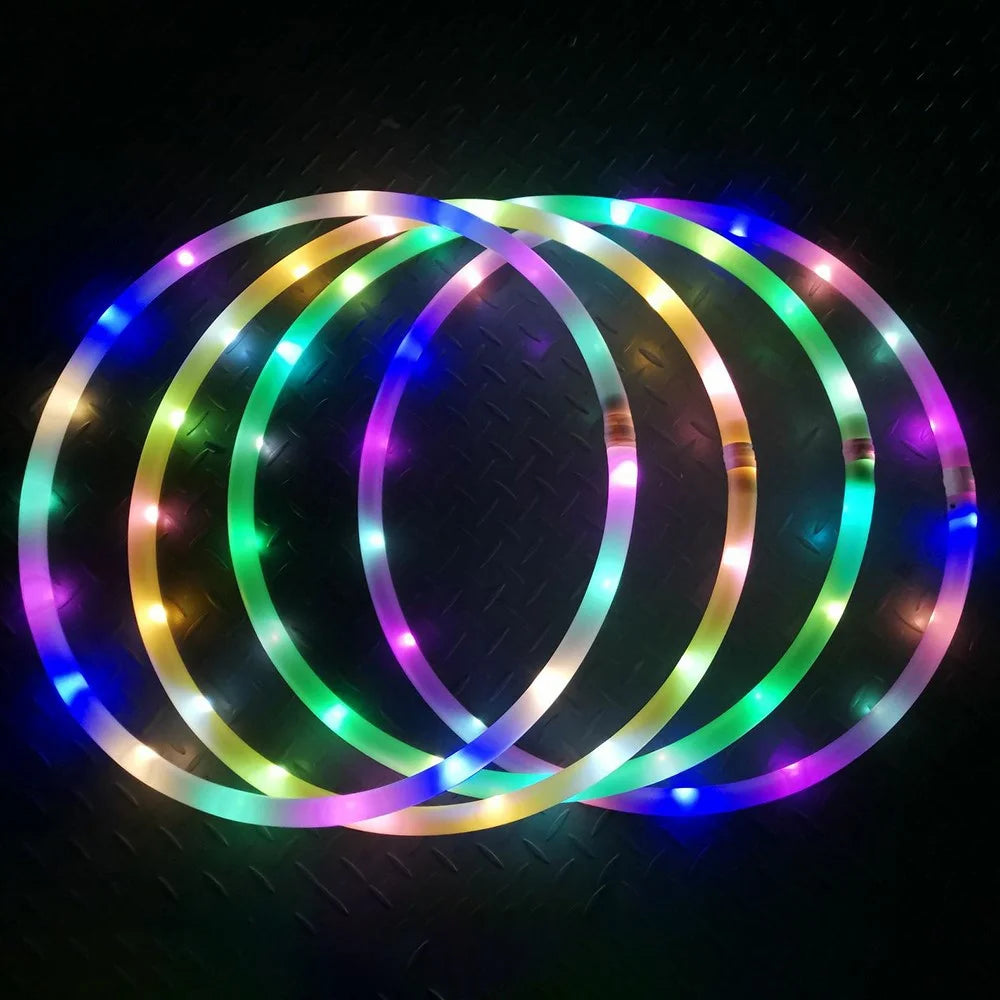 90cm LED Fitness Hoop Colorful Light Up Detachable Waist Hoop for Sports Training - 7