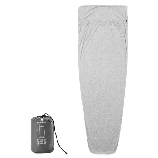 QUNATURE 600178 Sleeping Bag Liner 215x80cm Portable Travel Sheet Dustproof Warm Inner for Camping - Light Gray - 1