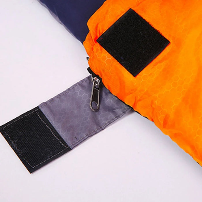 DESERT&FOX Double Sleeping Bag 2 Person Outdoor Camping Hiking Thick Sleeping Bag with 2 Pillows - Orange/Grey - 3