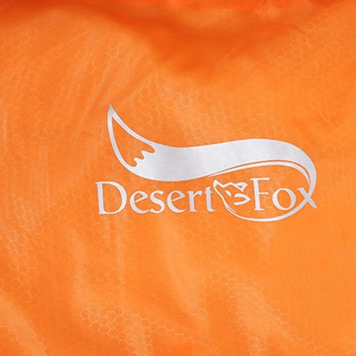 DESERT&FOX Double Sleeping Bag 2 Person Outdoor Camping Hiking Thick Sleeping Bag with 2 Pillows - Orange/Grey - 4