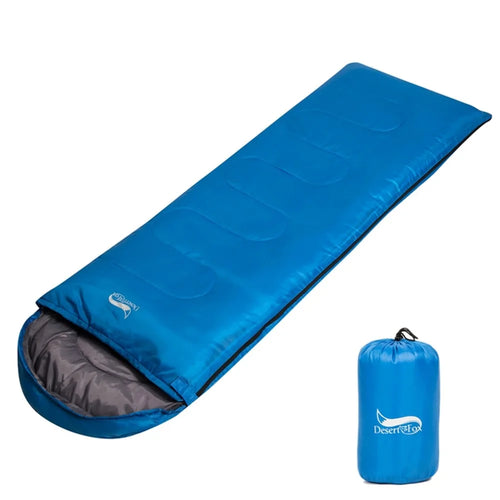 DESERT&FOX 1KG Envelope Backpacking Sleeping Bag Outdoor Traveling Camping Lightweight Sleeping Bag - Blue - 1