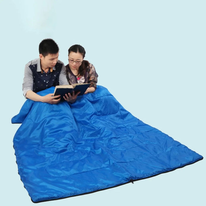DESERT&FOX 1KG Envelope Backpacking Sleeping Bag Outdoor Traveling Camping Lightweight Sleeping Bag - Blue - 3