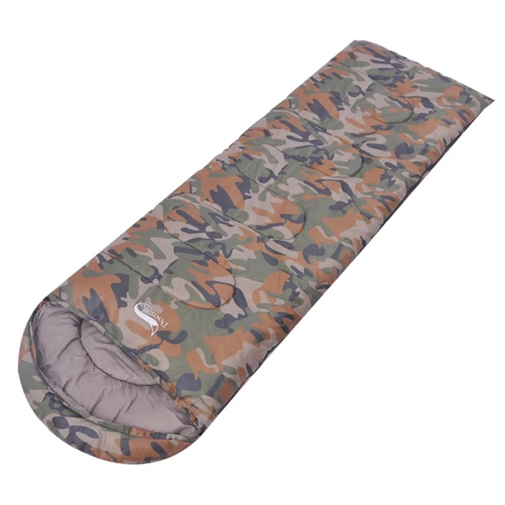 DESERT&FOX Outdoor Ultra-light Camouflage Adult Envelope Sleeping Bag Camping Hiking Warm Hollow Cotton Sleeping Bag - 1
