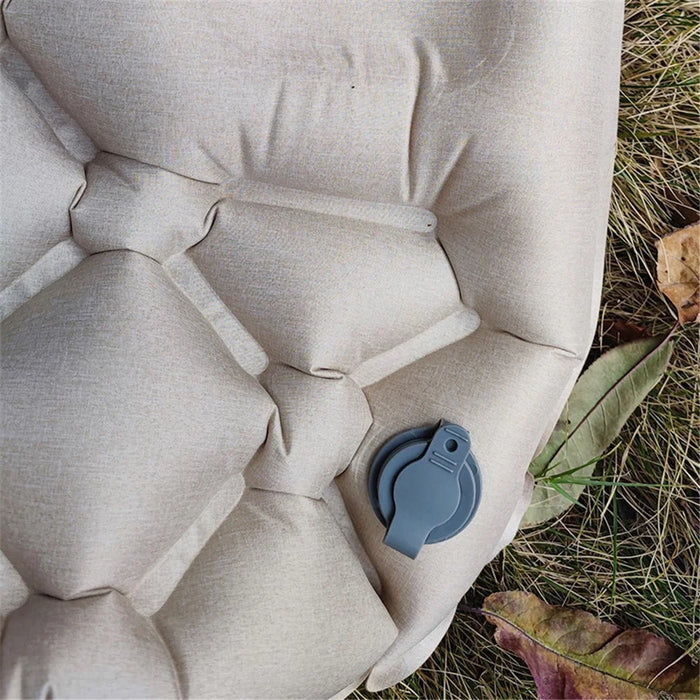 Camping Mattress Sleeping Mat Built-In Foot Pump Inflatable Sleeping Pad - Blue - 6