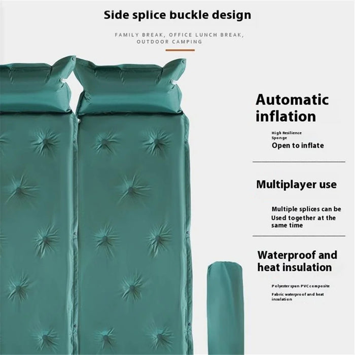 ZC-9#25 Self Inflating Sleeping Pad Camping Mattress Sleeping Mat for Camping Hiking - Army Green - 2