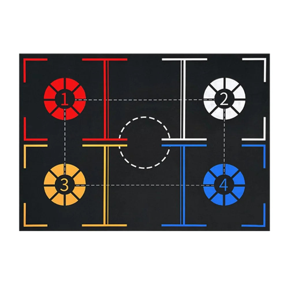Adult Size Basketball Footwork Training Mat Anti-Slip Rubber Base Basketball Control Mat, 120cm x 86cm x 2.5mm - 1
