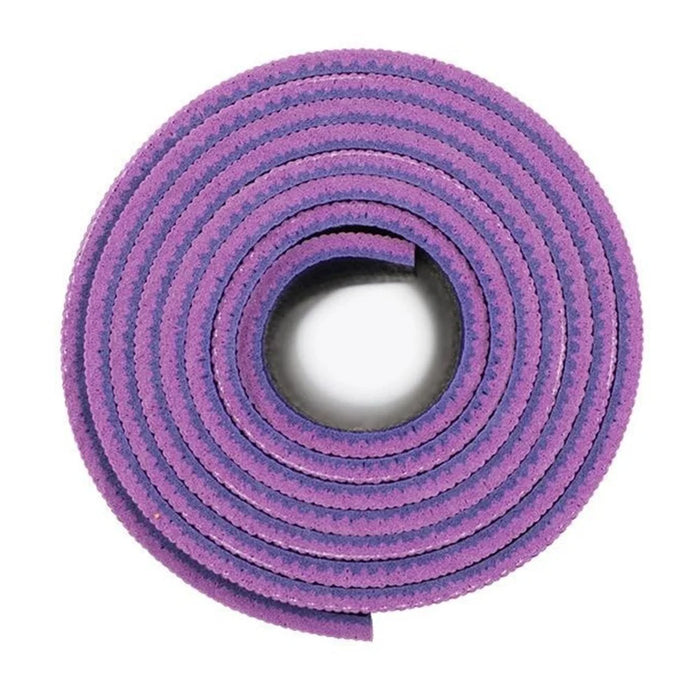 4mm PVC Yoga Mat Non-slip Fitness Exercise Mat with Yoga Poses Guide for Men Home Gym - Purple / Blue - 5