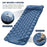 Camping Sleeping Pad Waterproof Mat Inflatable Sleeping Mattress Folding Single Bed with Air Pillow - Blue - 2