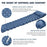 Camping Sleeping Pad Waterproof Mat Inflatable Sleeping Mattress Folding Single Bed with Air Pillow - Blue - 3