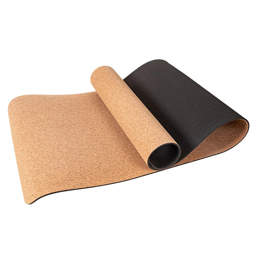 AMYUP 1830x610x5mm Cork + Natural Rubber Yoga Beginner Training Mat Anti-skid Fitness Exercise Pilates Floor Pad - 1