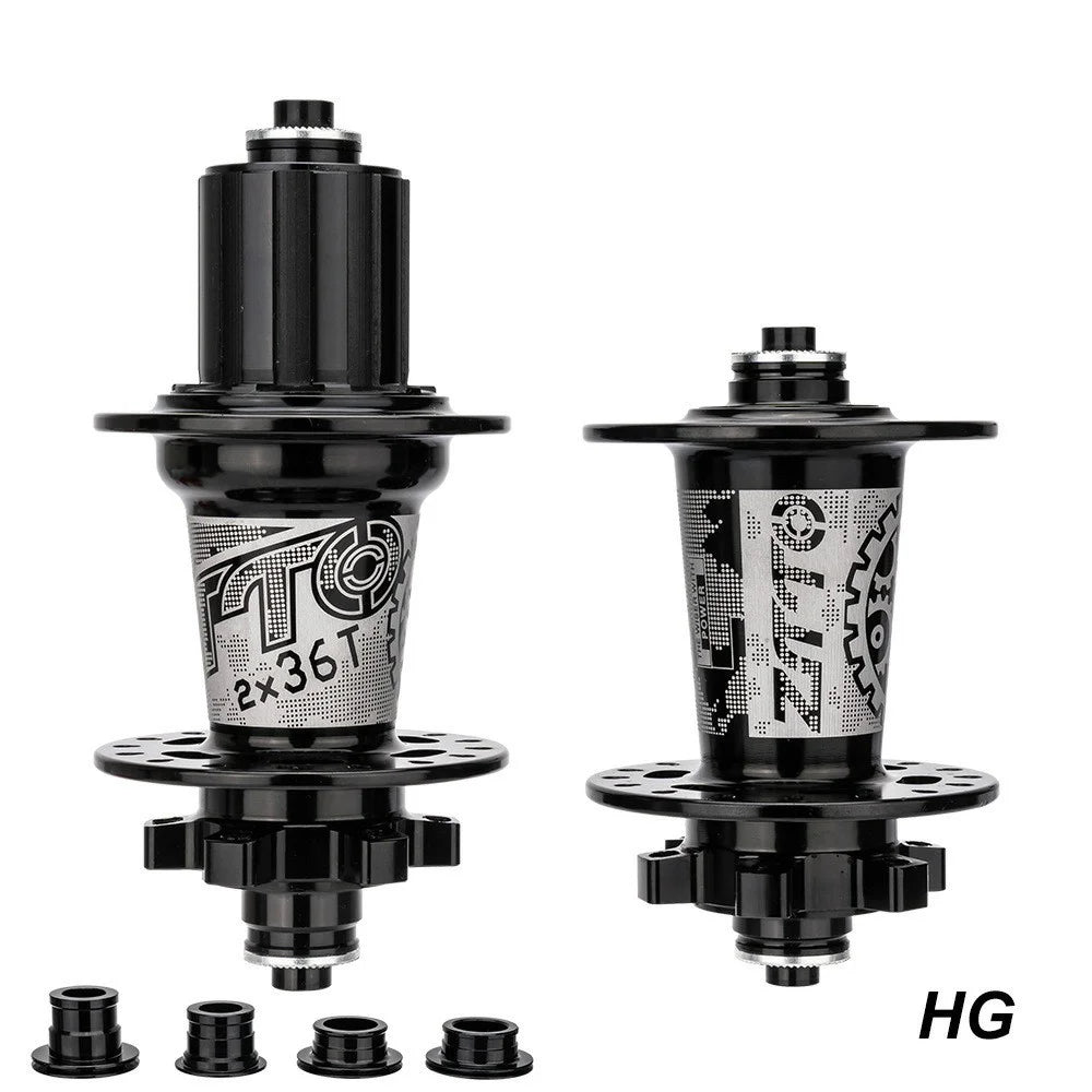 ZTTO DR290 1 Pair MTB Bicycle 8-13 Speed Disc Brake Hub 32 Holes 6 Pawls Thru Axle Bike Disc Brake Hub - Black HG - 1