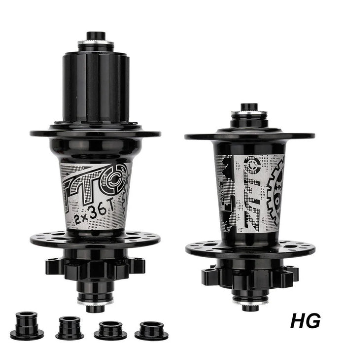 ZTTO DR290 1 Pair MTB Bicycle 8-13 Speed Disc Brake Hub 32 Holes 6 Pawls Thru Axle Bike Disc Brake Hub - Black HG - 1