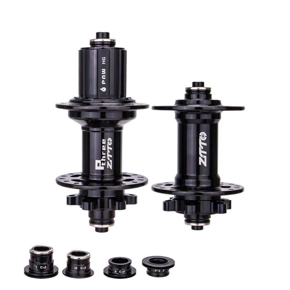 ZTTO P3 1 Pair MTB Bicycle 8-11 Speed 32H 6 Pawls Aluminum Alloy Disc Brake Hub - Black HG - 1