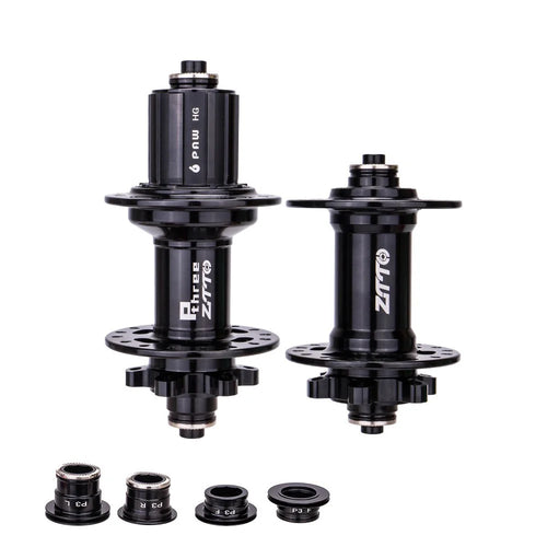 ZTTO P3 1 Pair MTB Bicycle 8-11 Speed 32H 6 Pawls Aluminum Alloy Disc Brake Hub - Black HG - 1
