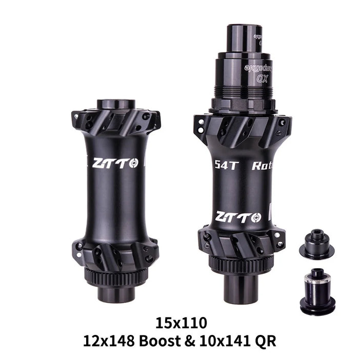ZTTO M1 Aluminum Alloy 1 Pair MTB Bicycle Hub 28 Holes 54T Ratchet Freehub Hub - XD - 6