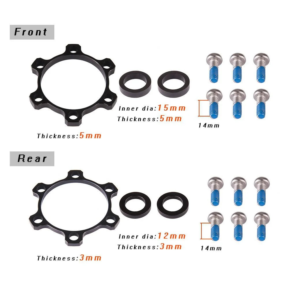 ZTTO 142148 Bicycle Bottom Bracket Spacer Aluminium Alloy Flywheel Hub Washer Bicycle Hub Conversion Washer - 100x15 to 110x15 - 4