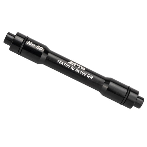 ZTTO Bicycle Wheel Fork Axle Aluminum Alloy Quick Release Thru Axle Skewer Adapter - 15x100 to 9mm QR Black - 1