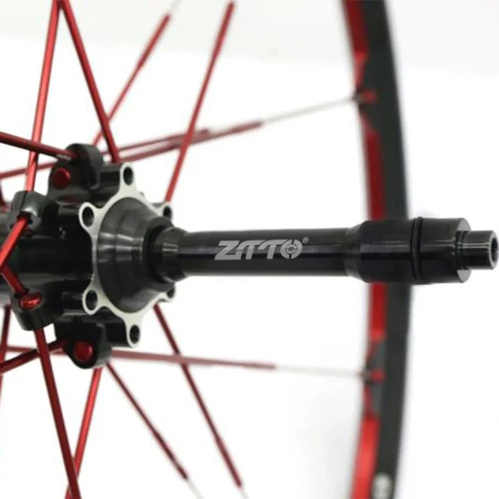 ZTTO Bicycle Wheel Fork Axle Aluminum Alloy Quick Release Thru Axle Skewer Adapter - 15x100 to 9mm QR Black - 4