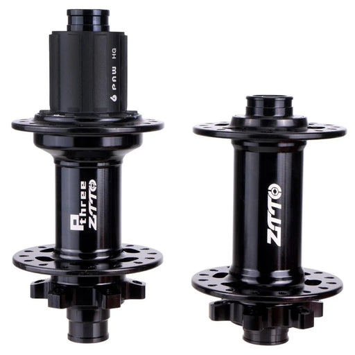 ZTTO P3boost 1 Pair Aluminum Alloy MTB Bicycle Front and Rear Wheel Hubs Bike Repair Parts - Black / HG - 1