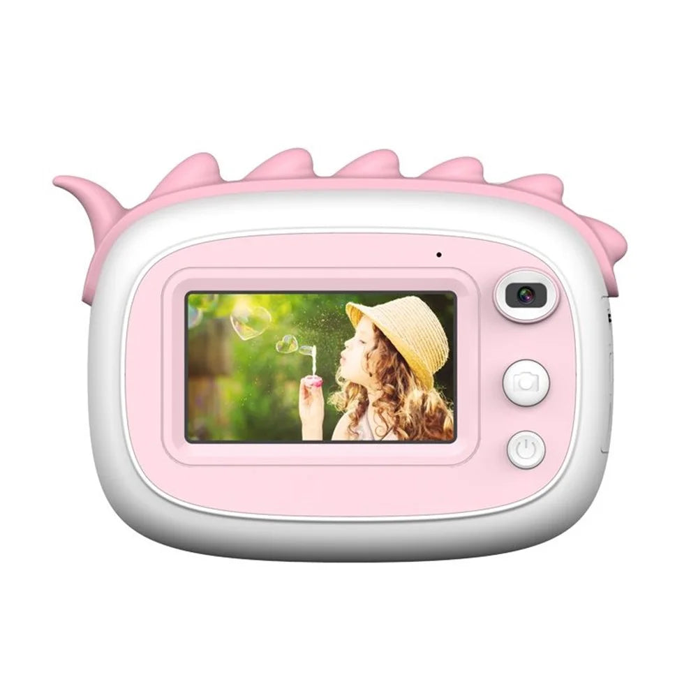 A6 Kids Camera 3.0 inch Screen Display with Front Rear Dual Cameras - Pink - 1