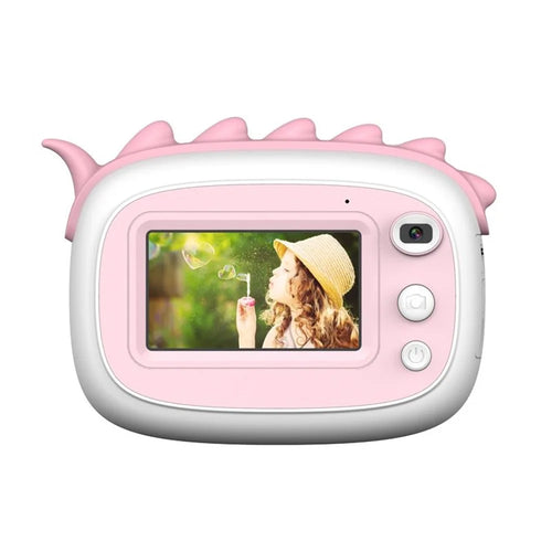 A6 Kids Camera 3.0 inch Screen Display with Front Rear Dual Cameras - Pink - 1