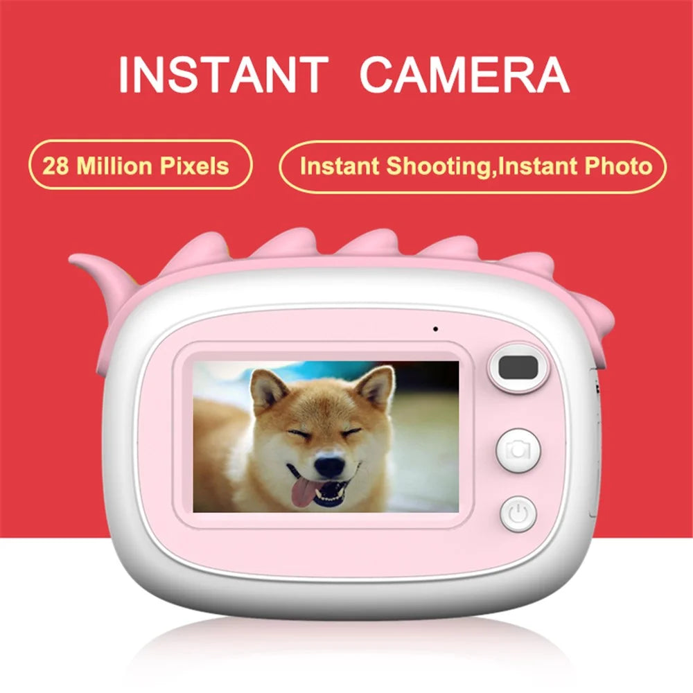 A6 Kids Camera 3.0 inch Screen Display with Front Rear Dual Cameras - Pink - 3