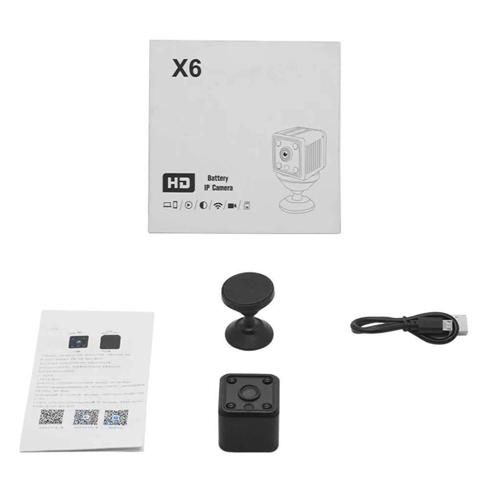 X6 Wireless Camera Wifi Home Security Cam Night Vision HD 1080P Webcam - 5