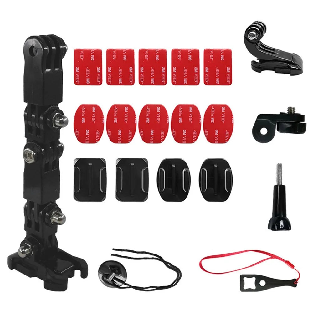 Full Face Motorcycle Helmet Chin Mount Jaw Holder Strap Universal for GoPro Hero 8/7/5 - 1