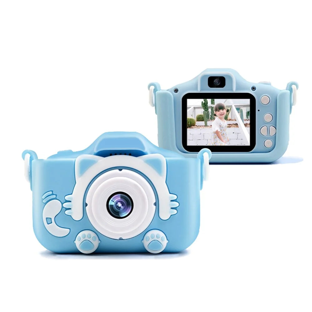 X2C 2.0 inch Screen Kids Digital Camera 1080P Video Photo Game Children's Camera with 400mAh Battery - Blue - 1