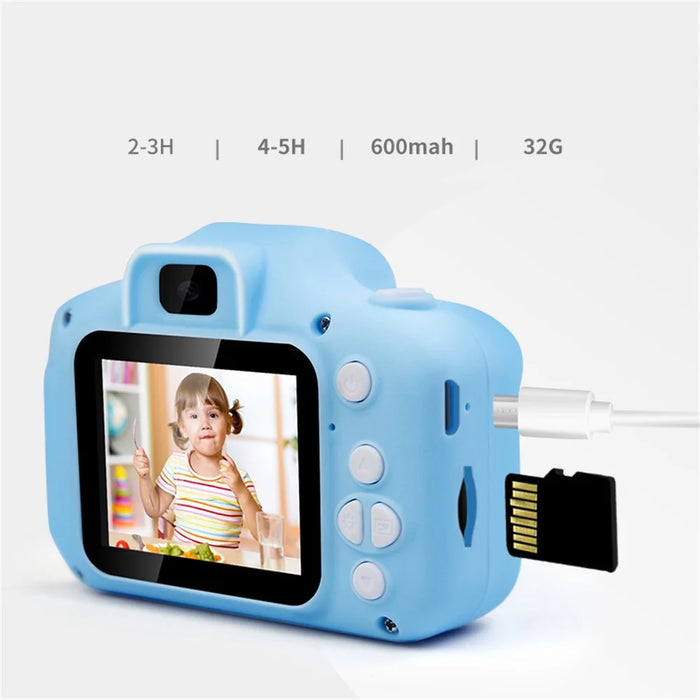 X2C 2.0 inch Screen Kids Digital Camera 1080P Video Photo Game Children's Camera with 400mAh Battery - Blue - 5