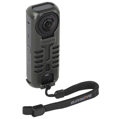 SUNNYLIFE X4-SD813 For Insta360 X4 Case Graphene Thermal Conductivity Protector Cover with Anti-Lost Strap - 1