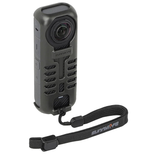 SUNNYLIFE X4-SD813 For Insta360 X4 Case Graphene Thermal Conductivity Protector Cover with Anti-Lost Strap - 1