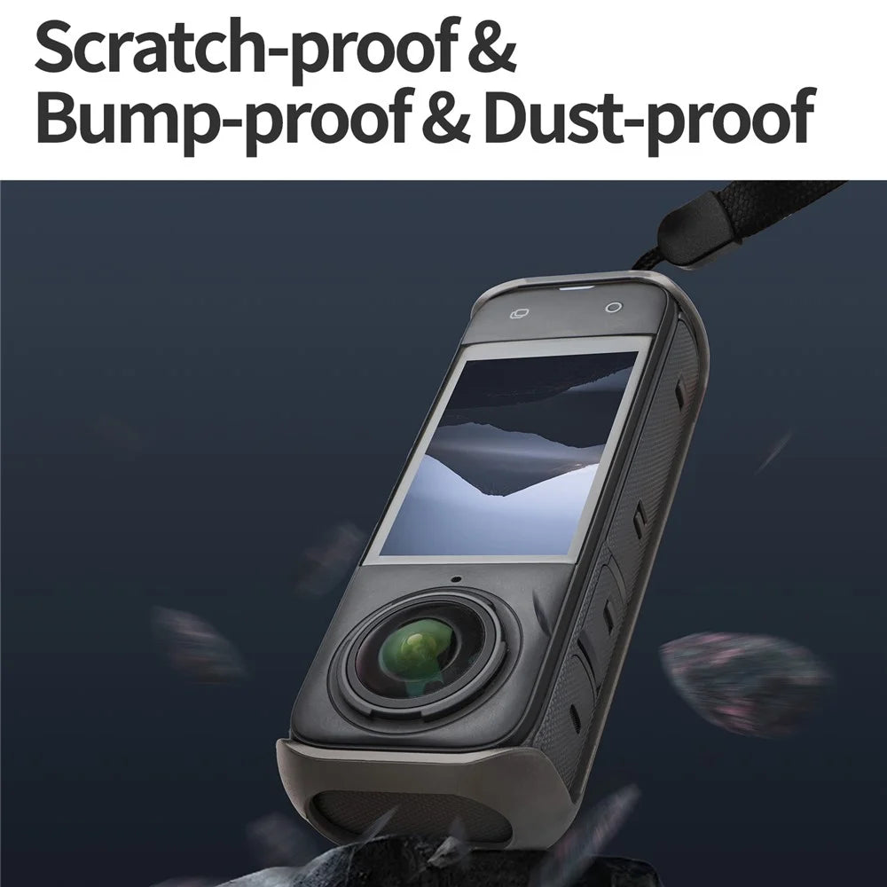SUNNYLIFE X4-SD813 For Insta360 X4 Case Graphene Thermal Conductivity Protector Cover with Anti-Lost Strap - 5