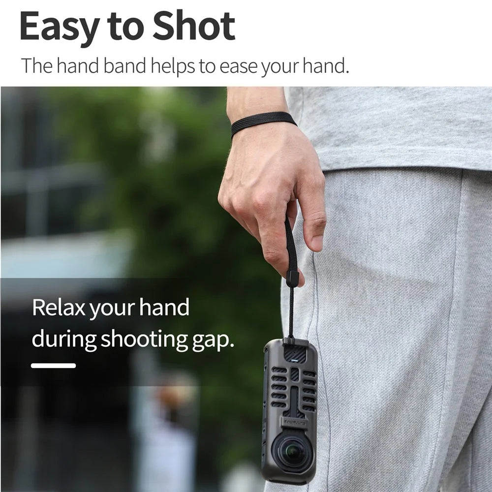 SUNNYLIFE X4-SD813 For Insta360 X4 Case Graphene Thermal Conductivity Protector Cover with Anti-Lost Strap - 7