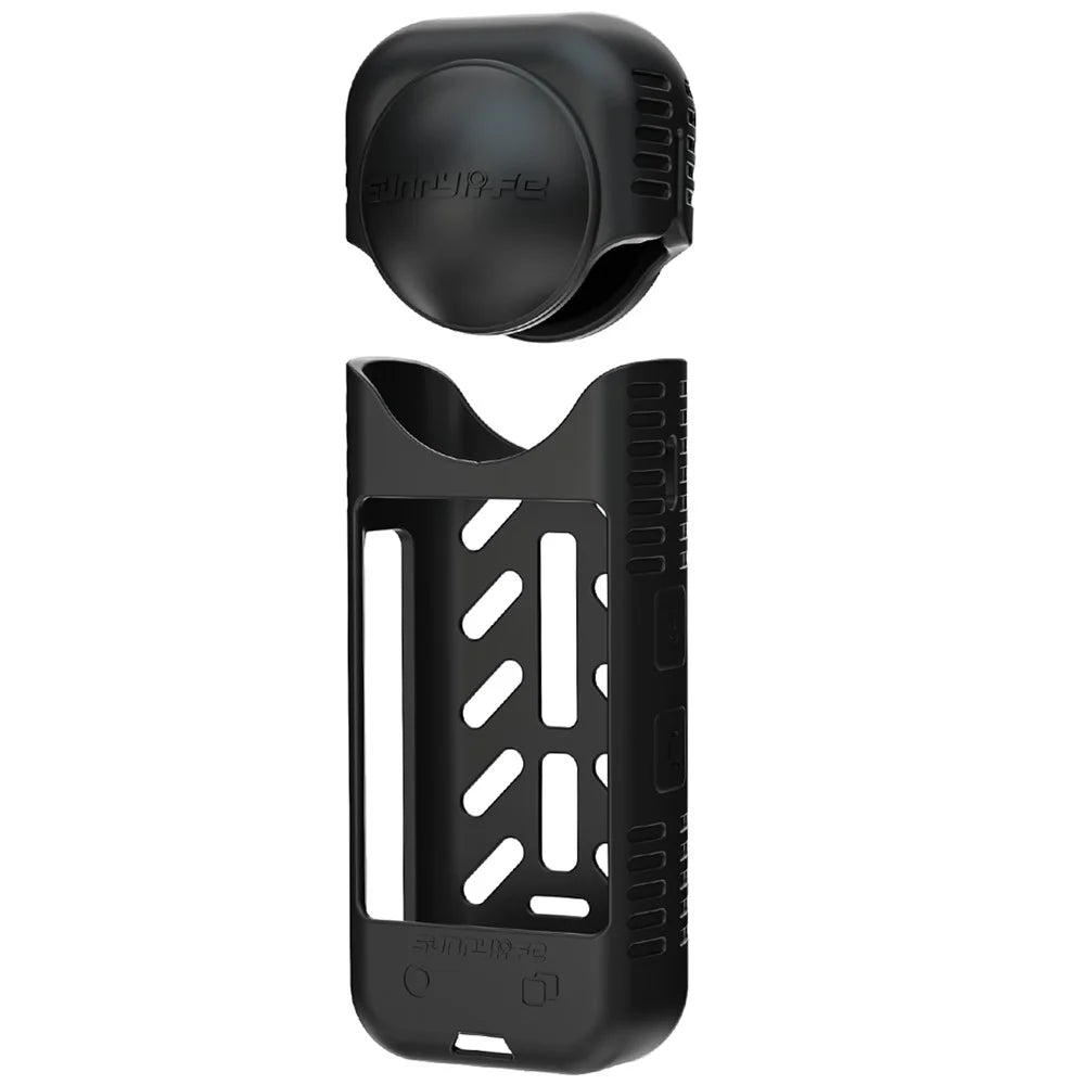 SUNNYLIFE X4-BHT818 For Insta360 X4 Silicone Protective Case Camera Sleeve with Lens Cap Cover - Black - 1