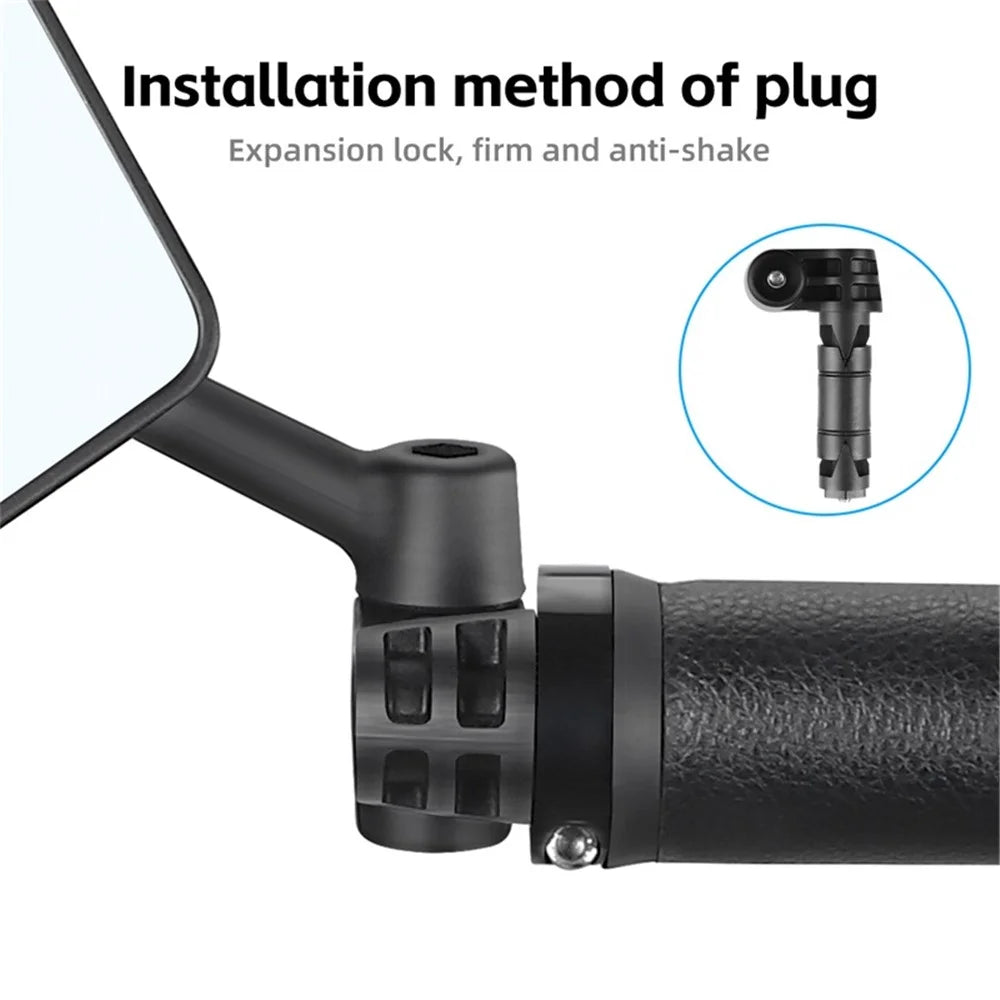 WEST BIKING YP0720048 1Pc Bike Handlebar End Rotatable Rearview Mirror Bicycle Safety Rearview Mirror - 5
